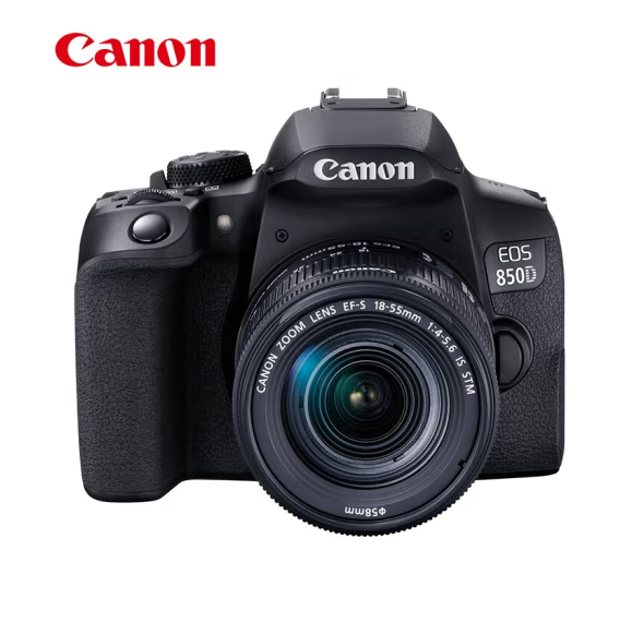 佳能（Canon）EOS 850D 单反相机套机 （EF-S 18-55mm f/4-5.6 IS STM 单反镜头）+单反相机包+卡色（Kase）G-MCUV镜  58mm+闪迪128G SD卡+沣标FB-360读卡器 +科大讯飞智能无线麦克风C1 一拖二领夹麦克风 +备用电池+威高清洁套装
