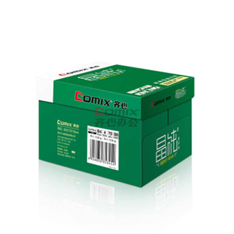 齐心 C4770-4 晶纯 复印纸 70克 B4 500页/包 4包/箱 白色 单位:箱