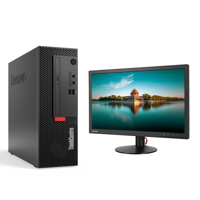 联想 ThinkCentre M730e-N010 台式电脑(Intel酷睿i3-10100(四核3.6GHz)/B460主板芯片组/8GB-DDR4内存/256G SSD+1TB/联想21.5 英寸 三年质保