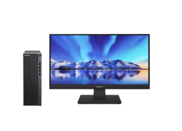 华为擎云 B530E 台式电脑 Core i5-12400 16GB+256G SSD 无光驱 USBKB USBMouse WIFI&蓝牙 串口 180W 23.8显示器