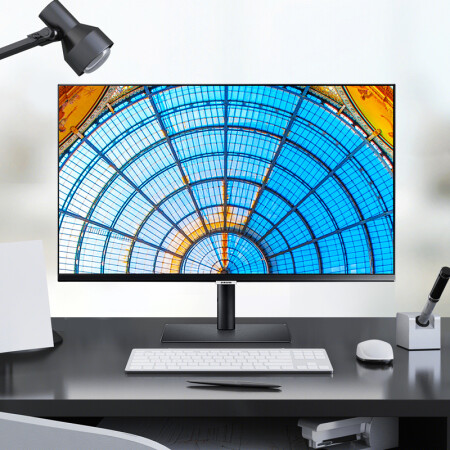三星（SAMSUNG）32英寸 2K 75Hz 10.7亿色 HDR 灵活分屏 FreeSync 旋转升降 办公 电脑 显示器 S32A600N