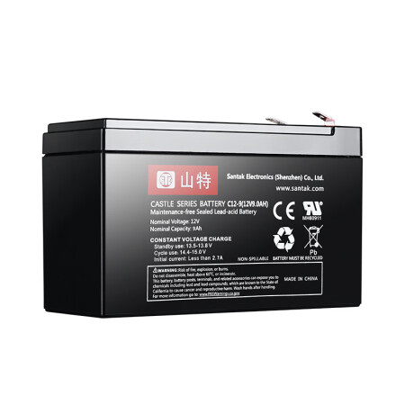 山特（SANTAK）UPS不间断电源铅酸蓄电池C12-9AH（包含上门暗转调试服务）