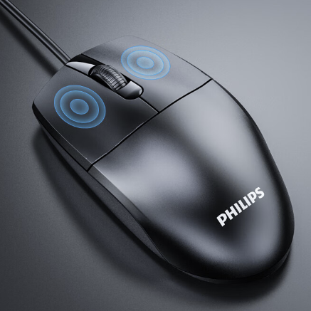 飞利浦（PHILIPS）鼠标有线 USB接口通用即插即用