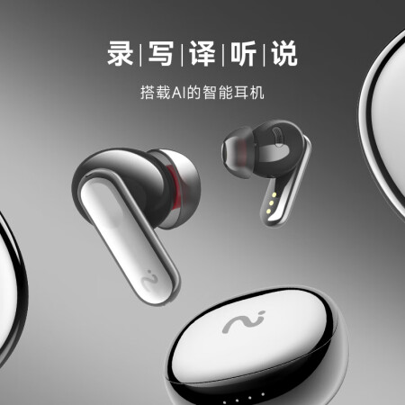 科大讯飞（iFLYTEK）录音降噪会议耳机Nano+ 无线蓝牙耳机 主动降噪 入耳式 超长续航 录音转文字 苹果华为通用