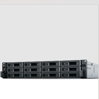 群晖(Svmolegy)RS2423+四核心12盘位 2U机架式HAS网络存储服务器  含导轨(含:HAT3310-12T硬盘10块，质保三年)