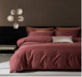 全棉水洗提花四件套 COOLLIFE【简奢系列】 律动朱砂