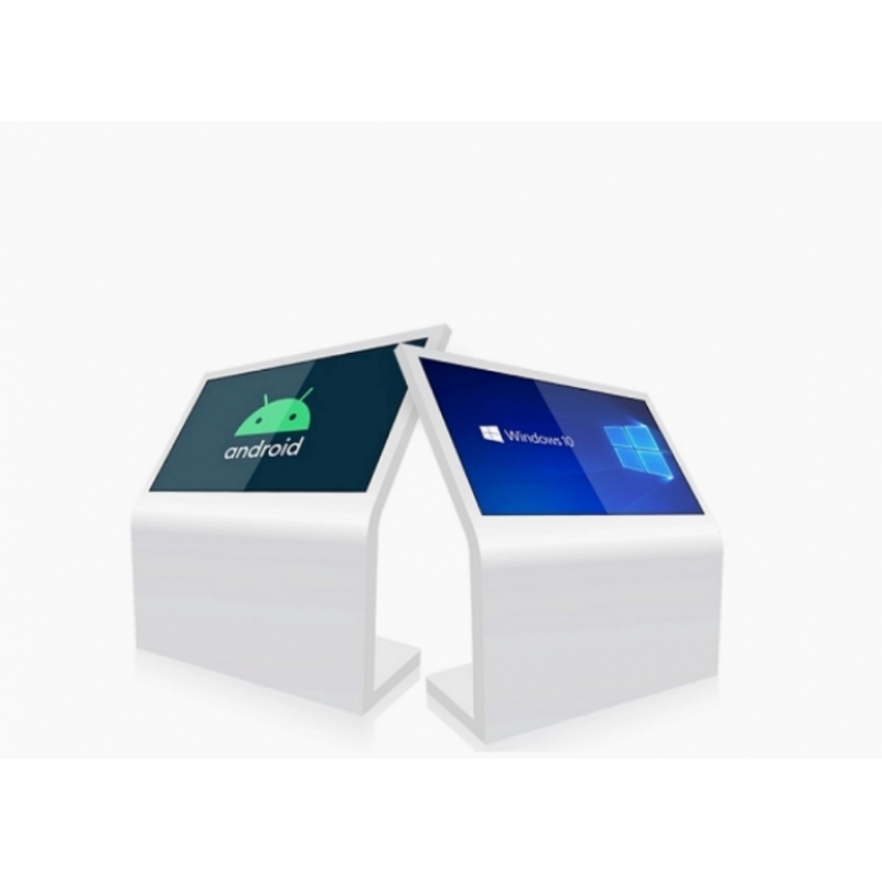  JCXS 55寸JC-DR550-GP斜面电容触摸红外广告机4k电脑主板i5十二代8+512g