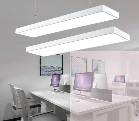 国产办公室吊灯LED白色直角120*10-36W白光