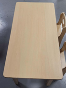 爱童堡 L120*W60*H52CM 双面AA实橡木贴枫欧枫木直纹免漆面 桌面厚度18MM为整体实木材料