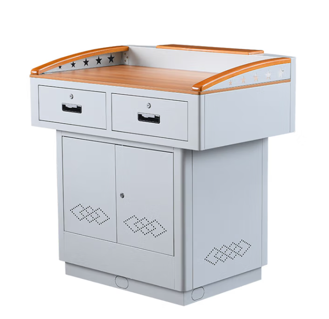 爱学习 多媒体讲台钢制多功能演讲台老师教师教室讲台桌 AXX805